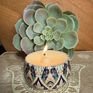 3oz Hand Poured Unscented Beeswax Candle